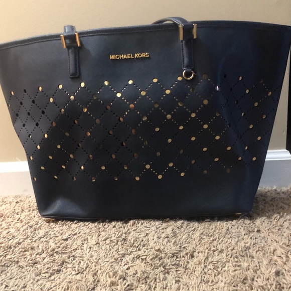 Michael Kors Handbags - Blue and gold Michael Kors bag Michael Kors Handbags - Blue and gold Michael Kors bag